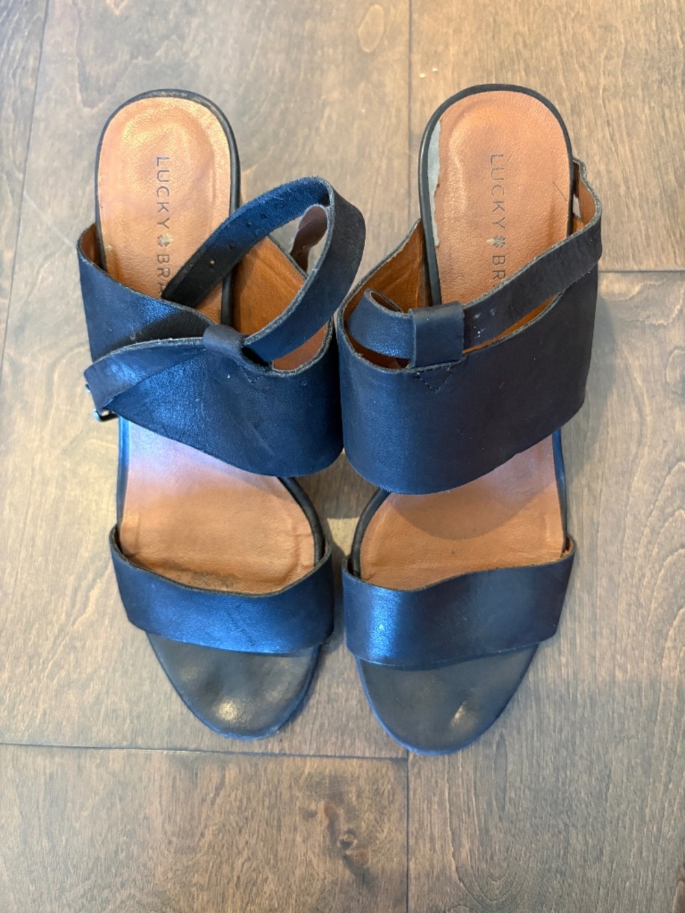 Lucky Brand black heeled sandals
